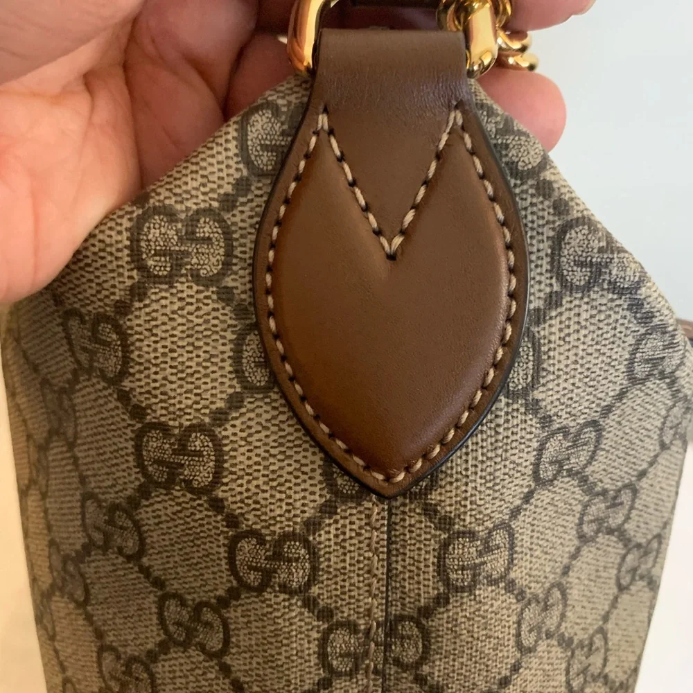 Gucci Supreme Canvas Hobo Bag Two Way Chain - Picture 6 of 16